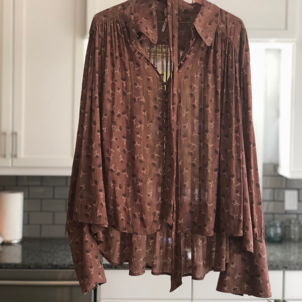 Free People Blouse Long Sleeve